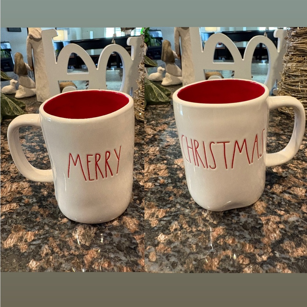Rae Dunn MERRY CHRISTMAS Double Sided Mug